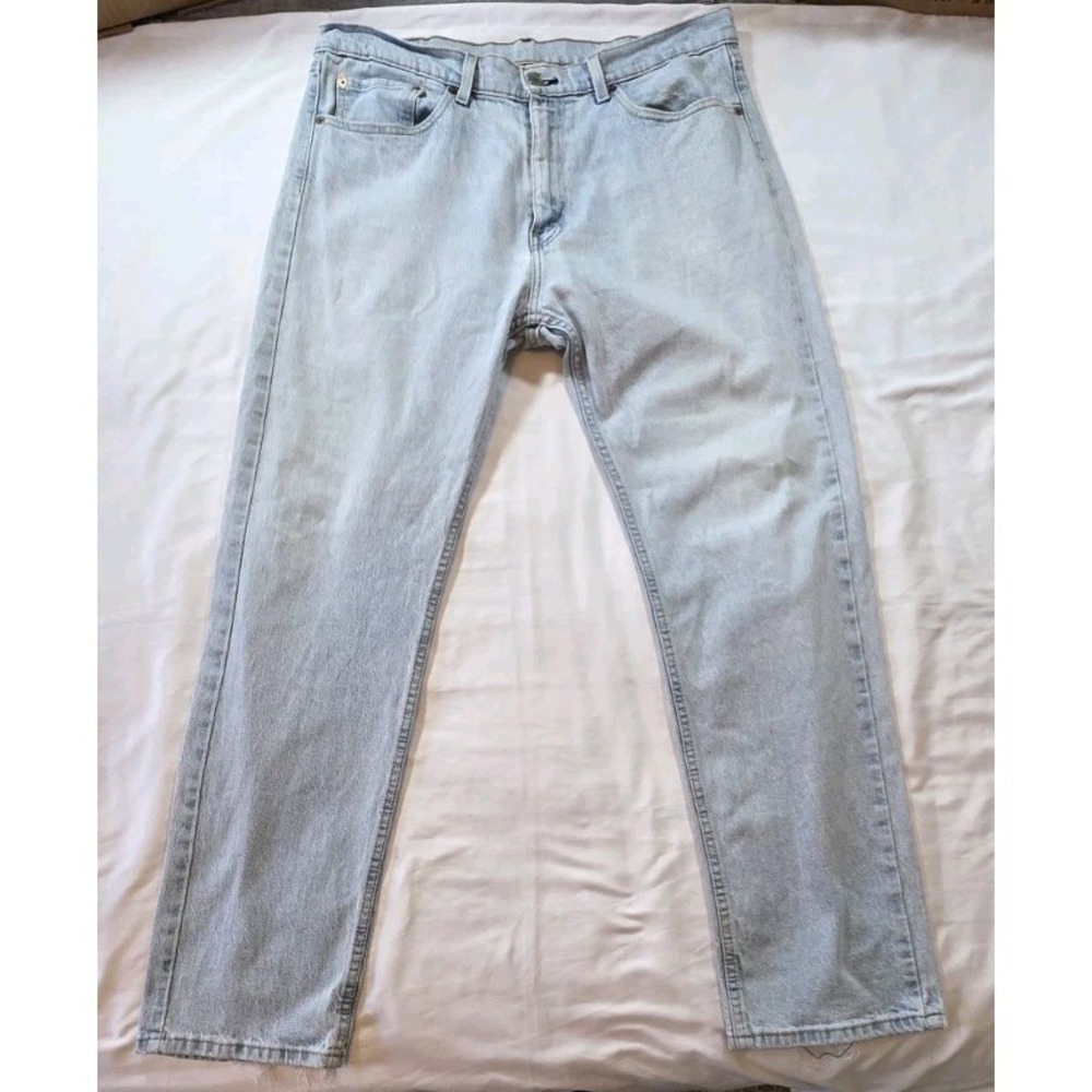 Levi's 505 36x32 Mens Blue‎ Jeans Light Wash Straight Leg